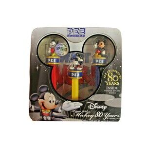 PEZ Candy Dispencer - Mickey Mouse 80 Years Tin Set, Brand New and Sealed